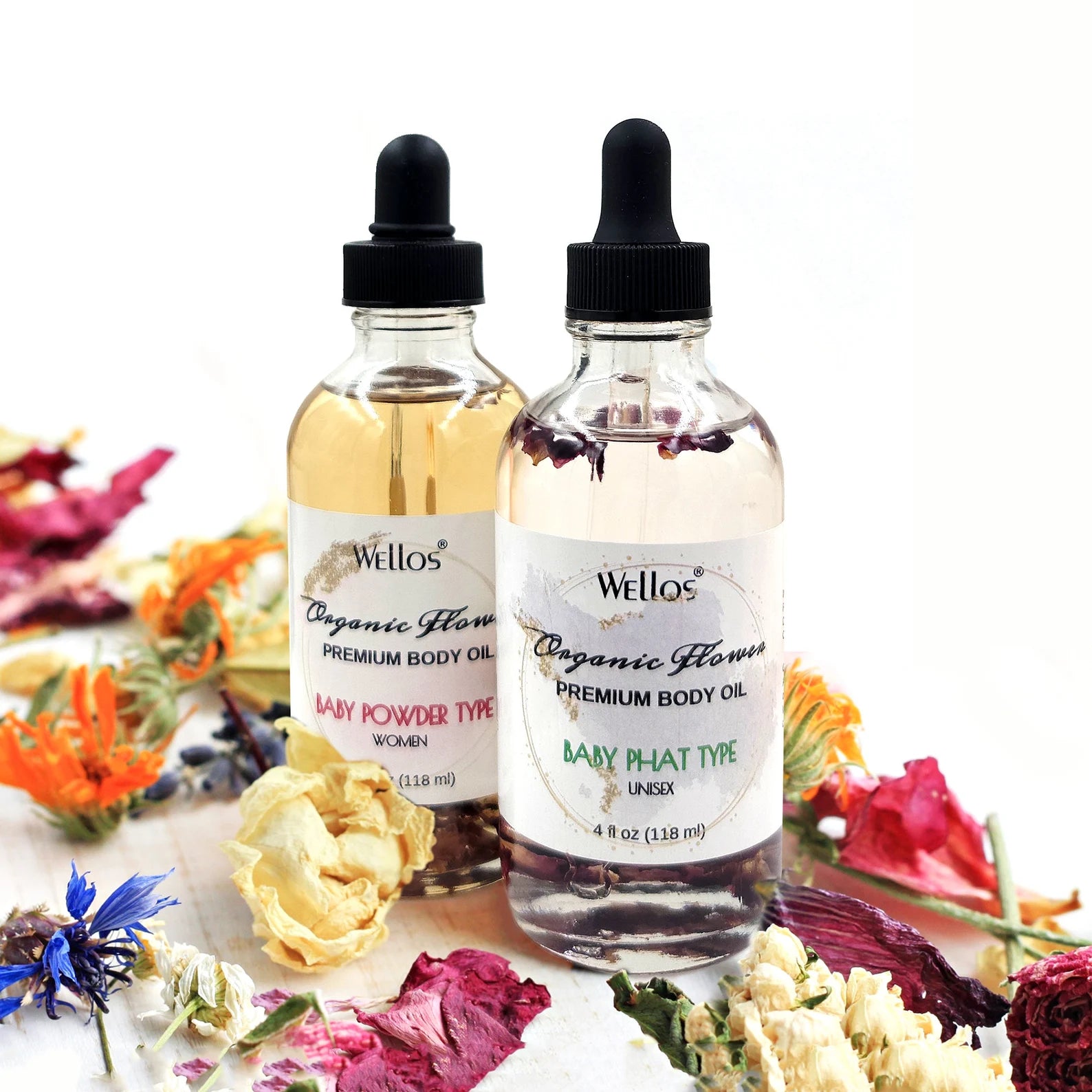 Wellos Organic Flower Body Oil 4oz (PC)