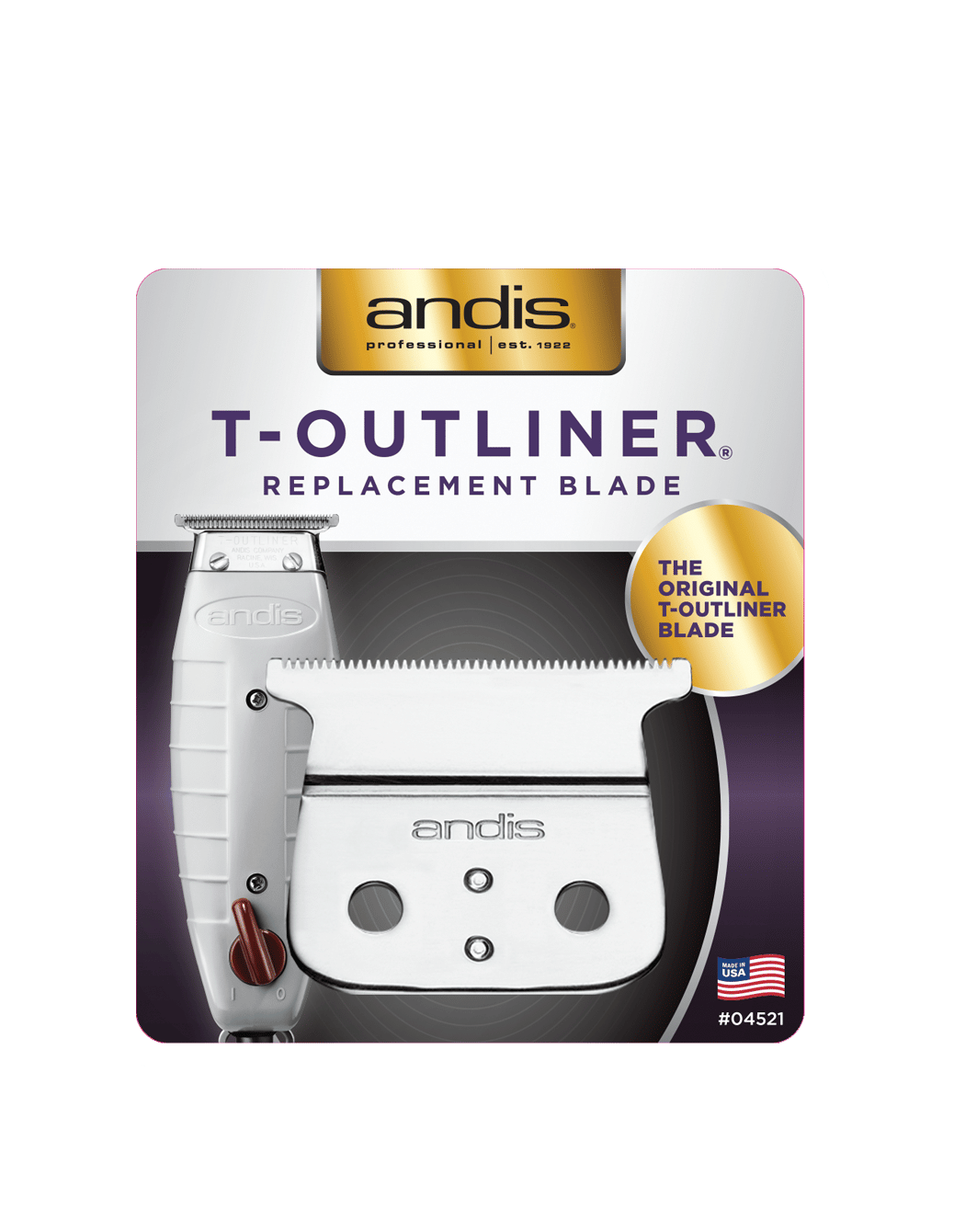 ANDIS T-OUTLINER REPLACEMENT BLADE  0.1MM  #04521