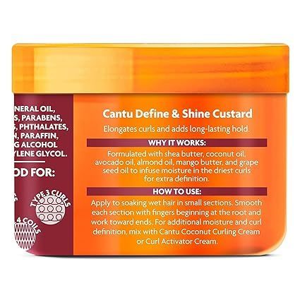 CANTU SHEA BUTTER DEFINE & SHINE CUSTARD 12 oz