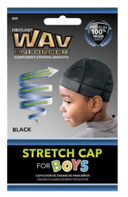 FIRSTLINE WAV ENFORCER STRETCH CAP FOR BOYS BLACK