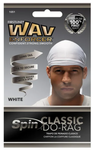 FIRSTLINE WAV ENFORCER SPIN CLASSIC DO-RAG BLACK