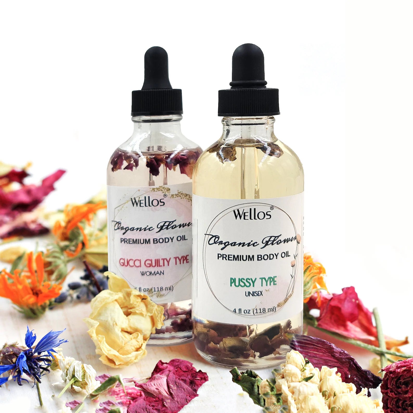 Wellos Organic Flower Body Oil 4oz (PC)