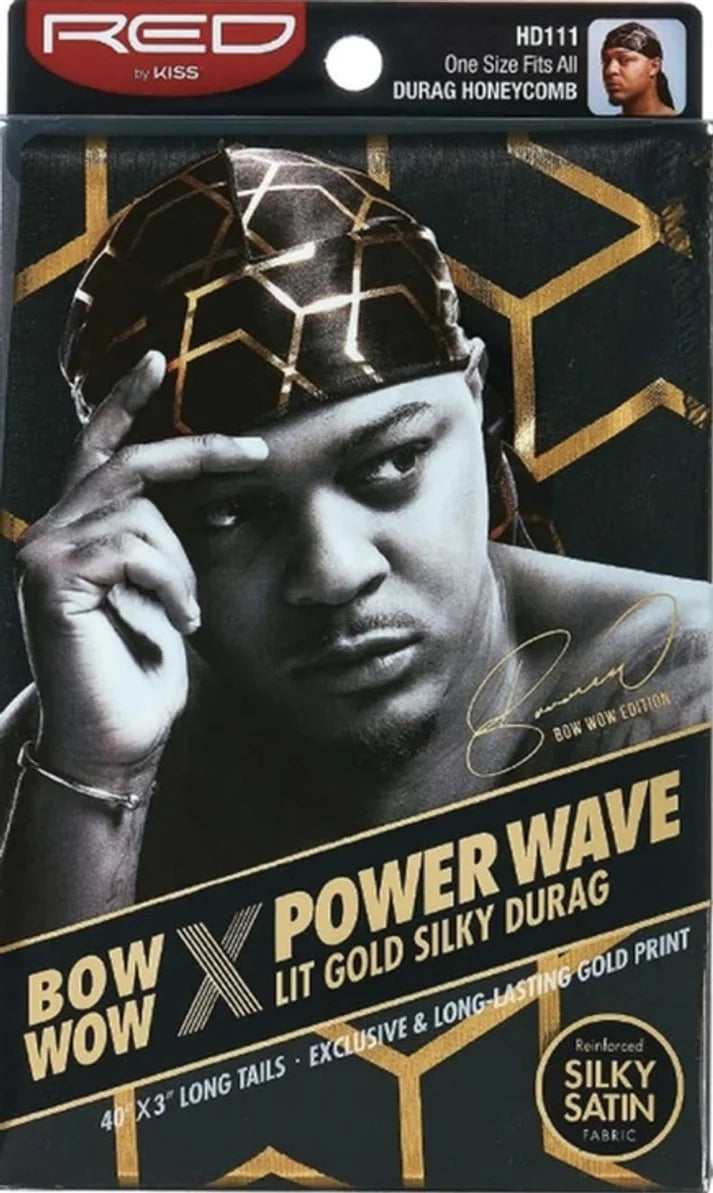 RED KISS BOW WOW X POWER WAVE DURAG HONEYCOMB