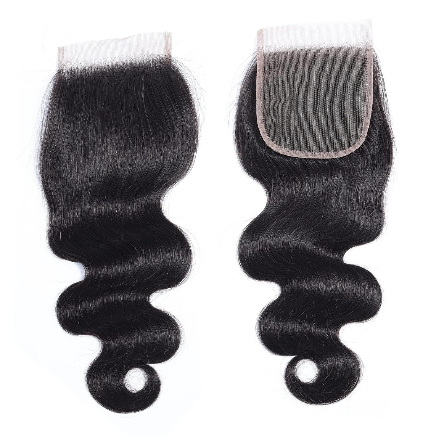 GLOSSY HD 4"X4" LACE CLOSURE 12" BODY WAVE NATURAL