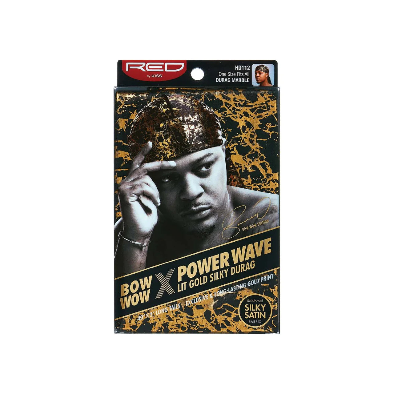 RED KISS BOW WOW X POWER WAVE DURAG MARBLE