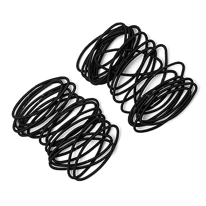 RED KISS ELASTIC BAND 20CT 3MM BLACK