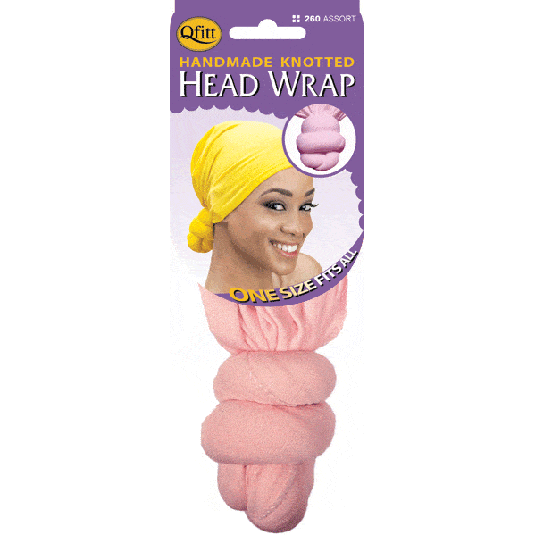 QFITT BIG KNOTTED WRAP BLACK Or ASST -  Hive Beauty Supply