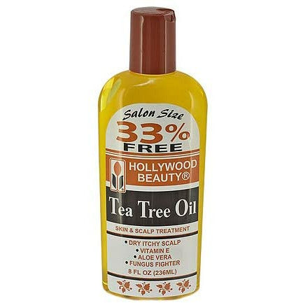 HOLLYWOOD BEAUTY TEA TREE OIL 8oz BONUS-Hollywood Beauty- Hive Beauty Supply