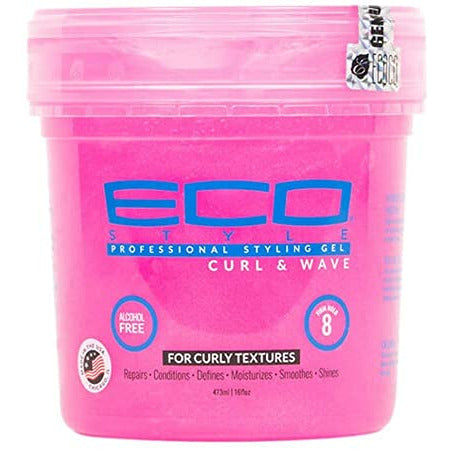 ECO STYLE GEL PINK 16oz Curl & Wave-Eco Style- Hive Beauty Supply