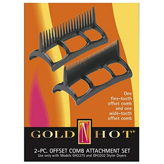 GOLD 'N HOT 2PCS COMB ATTACHMENT-Gold 'N Hot- Hive Beauty Supply