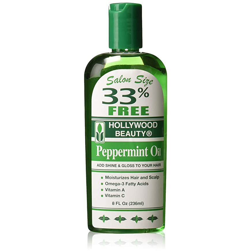 HOLLYWOOD BEAUTY PEPPERMINT OIL 8oz BONUS-Hollywood Beauty- Hive Beauty Supply