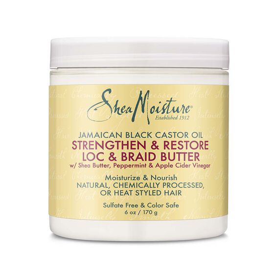 SHEA MOISTURE JAM BLACK CASTOR STRENGTHEN & RESTORE LOC BRAID BUTTER oz-Shea Moisture- Hive Beauty Supply