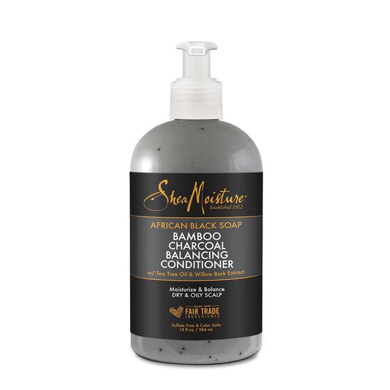 Shea Moisture African Black Soap Bamboo Charcoal Balancing Conditioner 13 fl. oz.-Shea Moisture- Hive Beauty Supply