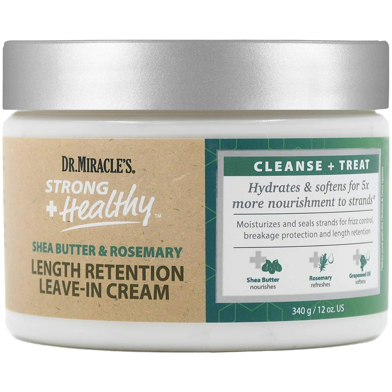 Dr. Miracle's Shea Butter & Rosemary Length Retention Leave-In Cream 12 fl. oz.-DR. MIRACLE'S- Hive Beauty Supply