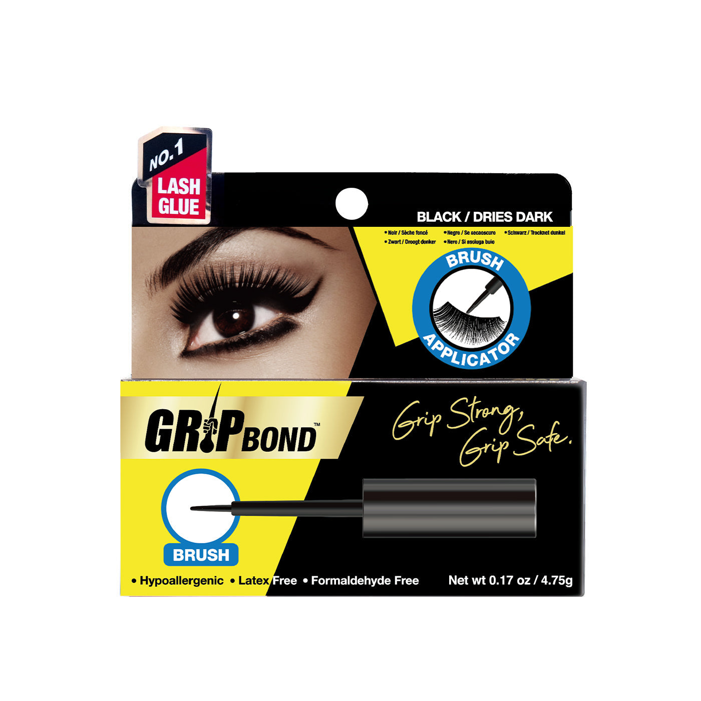 EBIN GRIP BOND BLACK BRUSH 0.17oz-Ebin New York- Hive Beauty Supply
