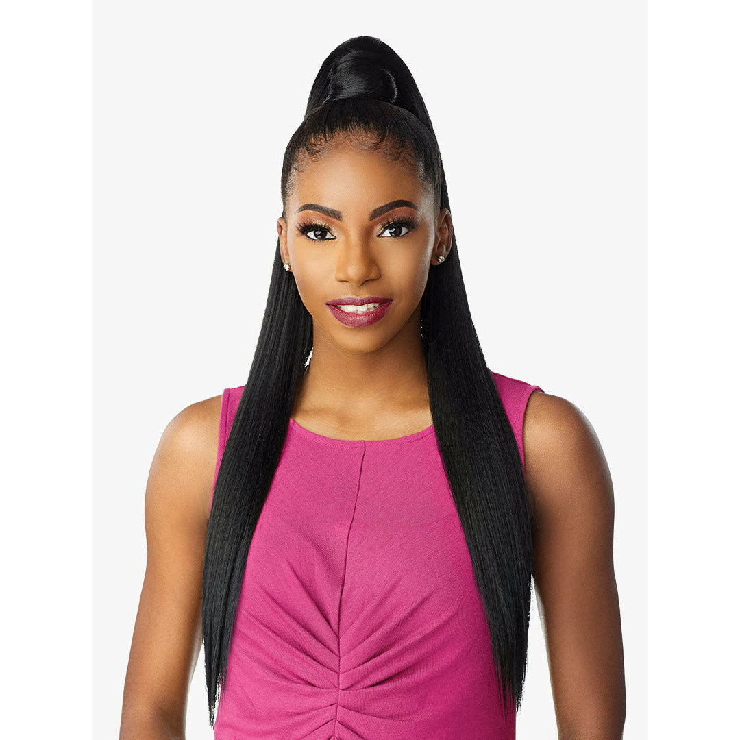 INSTANT PONY WRAP STRAIGHT 30" #1-Sensationnel- Hive Beauty Supply