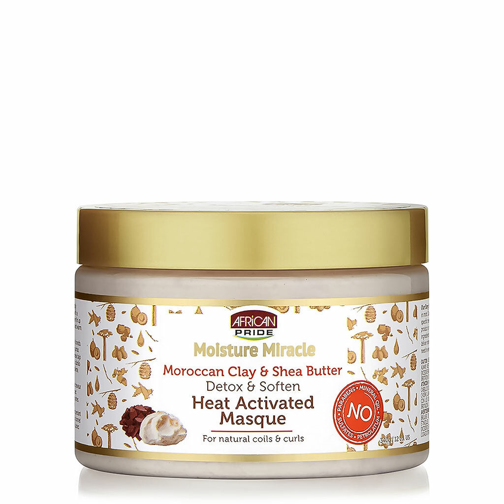 AFRICAN PRIDE MOISTURE MIRACLE HEAT ACTIVATED MASQUE 12oz-African Pride- Hive Beauty Supply