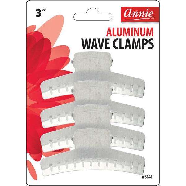 ANNIE 3" ALUMINUM WAVE CLAMPS-Annie- Hive Beauty Supply