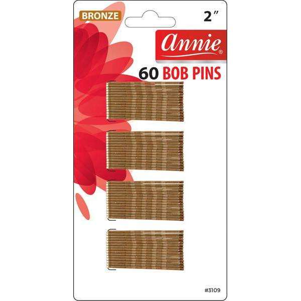 ANNIE BOB PINS 2" 60CT BRONZE-Annie- Hive Beauty Supply