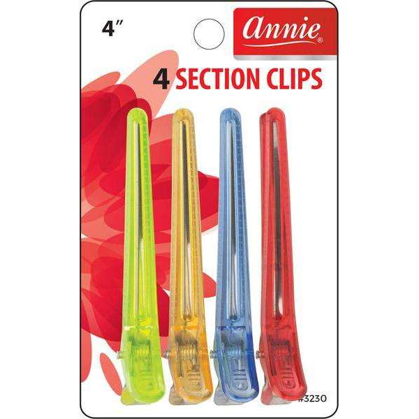 ANNIE 4X4" SECTION CLIPS-Annie- Hive Beauty Supply