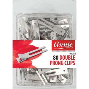 ANNIE DOUBLE PRONG CLIPS 80CT-Annie- Hive Beauty Supply