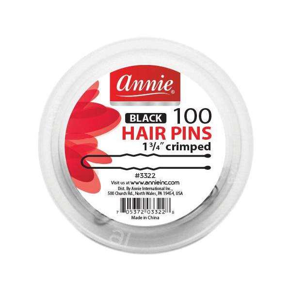 ANNIE BLACK HAIR PINS 1.75" 100CT Or 110CT-Annie- Hive Beauty Supply