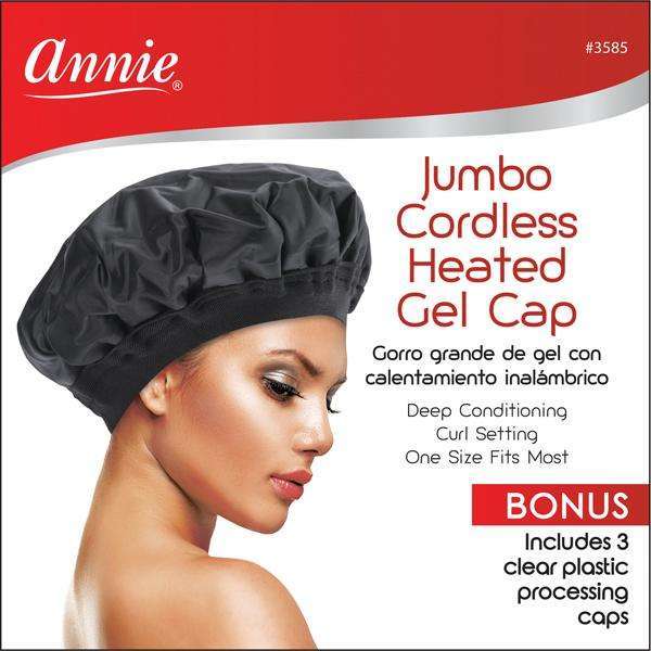 ANNIE JUMBO CORDLESS HEATED GEL CAP BONUS-Annie- Hive Beauty Supply