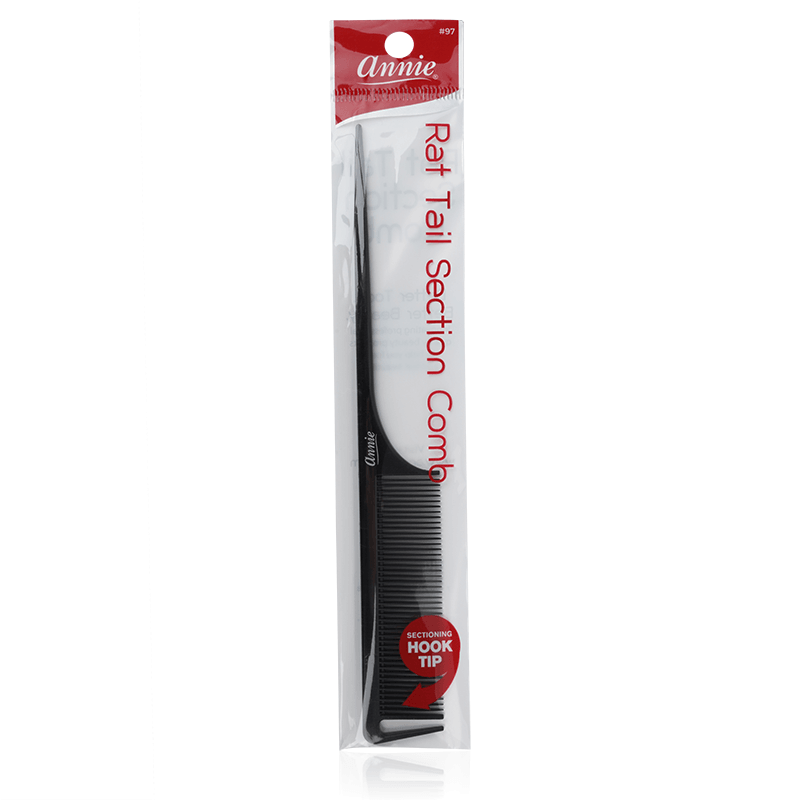 ANNIE RAT TAIL SECTION COMB BLACK-Annie- Hive Beauty Supply