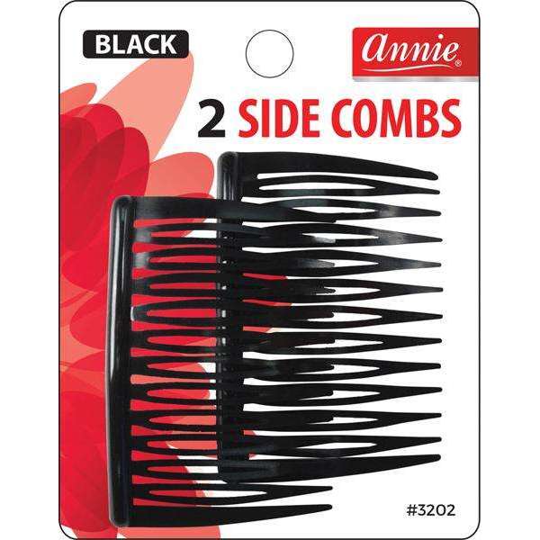 ANNIE 2 SIDE COMB MED BLACK-Annie- Hive Beauty Supply