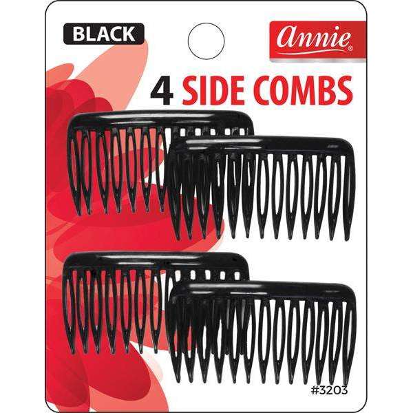 ANNIE 4 COMBS Small Black-Annie- Hive Beauty Supply