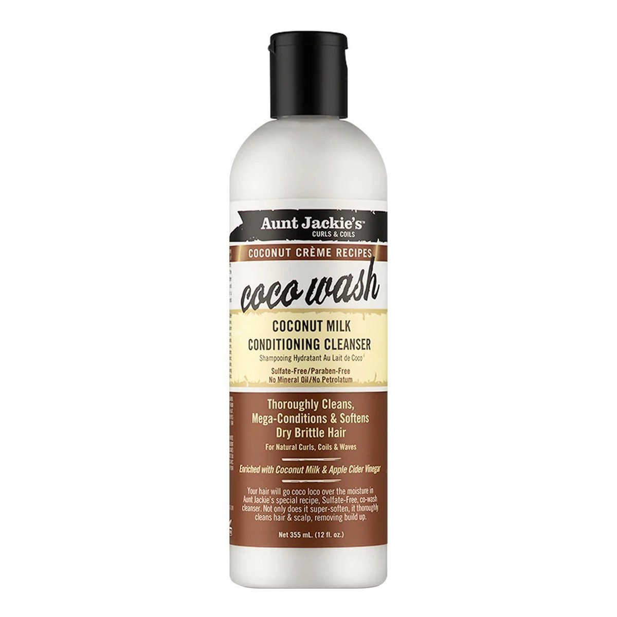 Aunt Jackie's Coconut Coco Wash Coconut Milk Conditioning Cleanser 12oz-Aunt Jackie's- Hive Beauty Supply