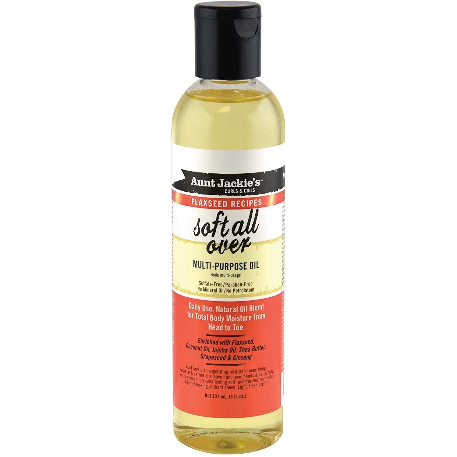 AUNT JACKIES "SOFT ALL OVER" MULTI PURPOSE OIL 8oz-Aunt Jackie's- Hive Beauty Supply