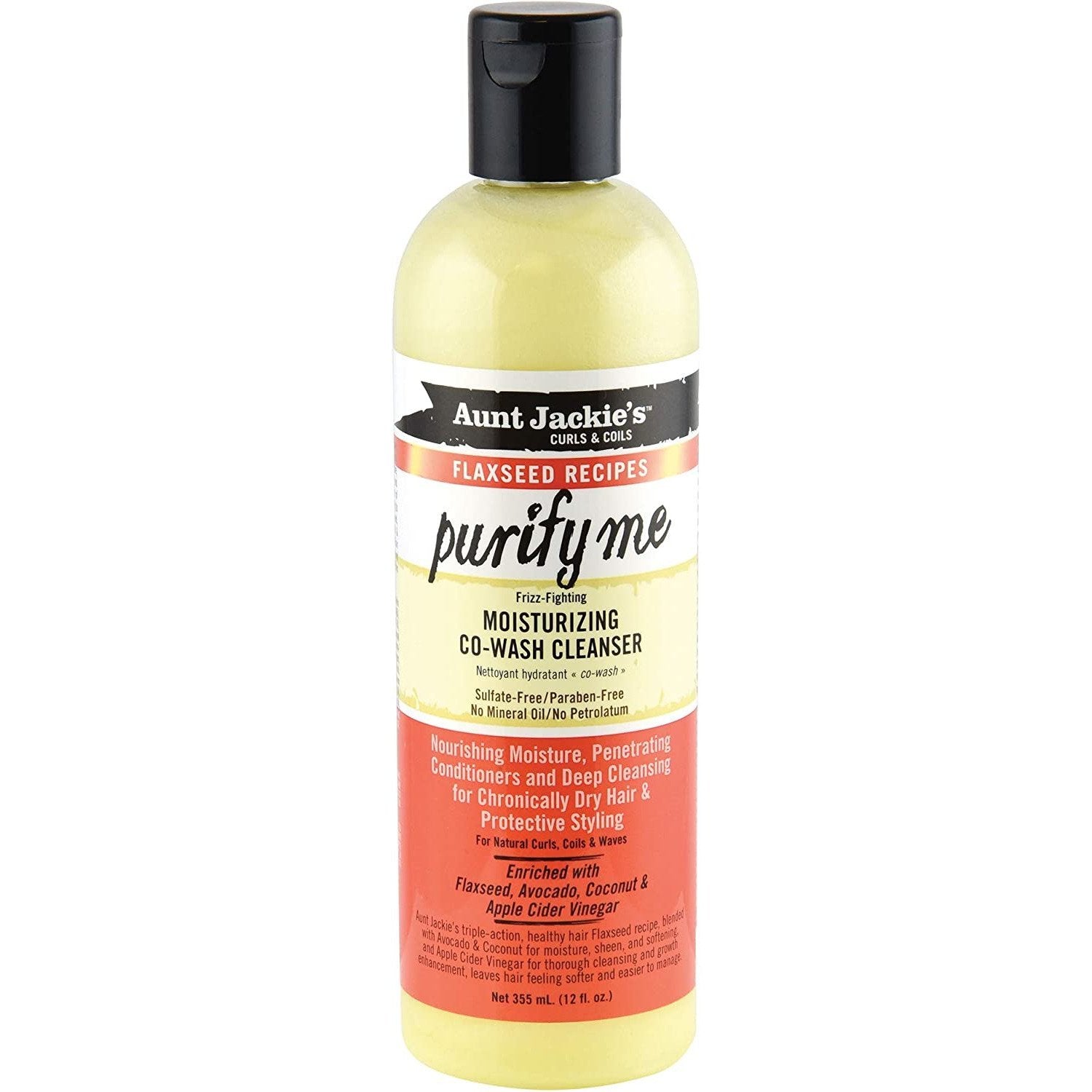 Aunt Jackie's Recipes Purify Me Moisturizing Co-Wash Cleanser 12oz-Aunt Jackie's- Hive Beauty Supply