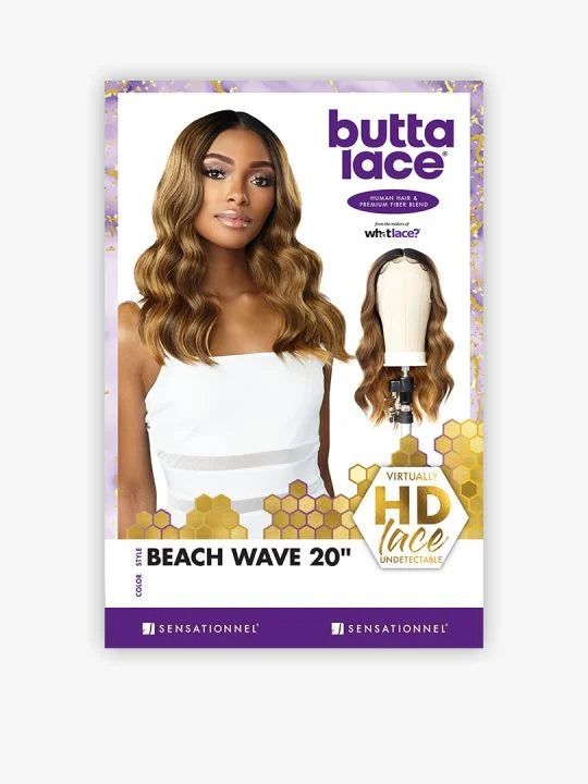 BUTTA LACE WIG HH BLEND BEACH WAVE 20" #T4/CHESTNUTBLONDE