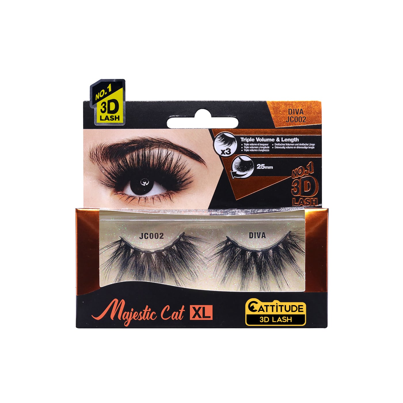 EBIN MAJESTIC CAT XL 3D EYELASHES DIVA-Ebin New York- Hive Beauty Supply