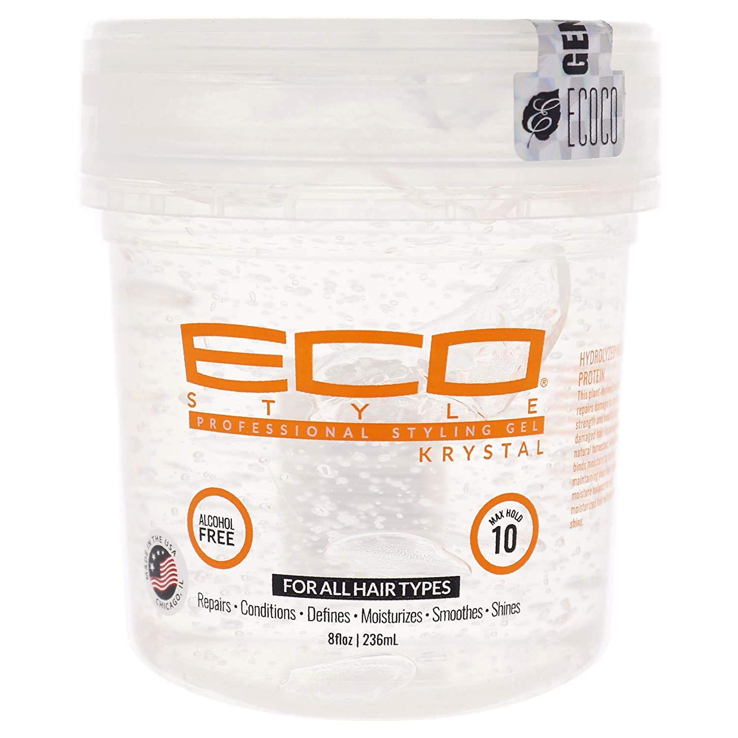 ECO STYLE GEL KRYSTAL 8oz (Firm 10)-Eco Style- Hive Beauty Supply