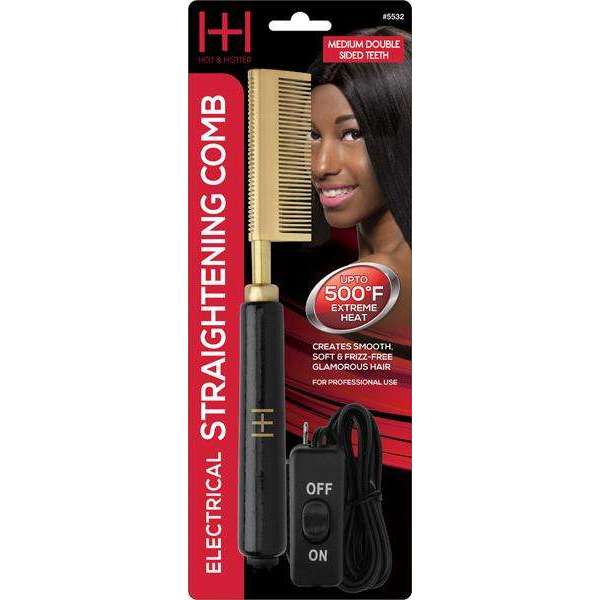 ANNIE HOT COMB ELECTRIC MED DOUBLE SIDED TEETH 5532-Annie- Hive Beauty Supply