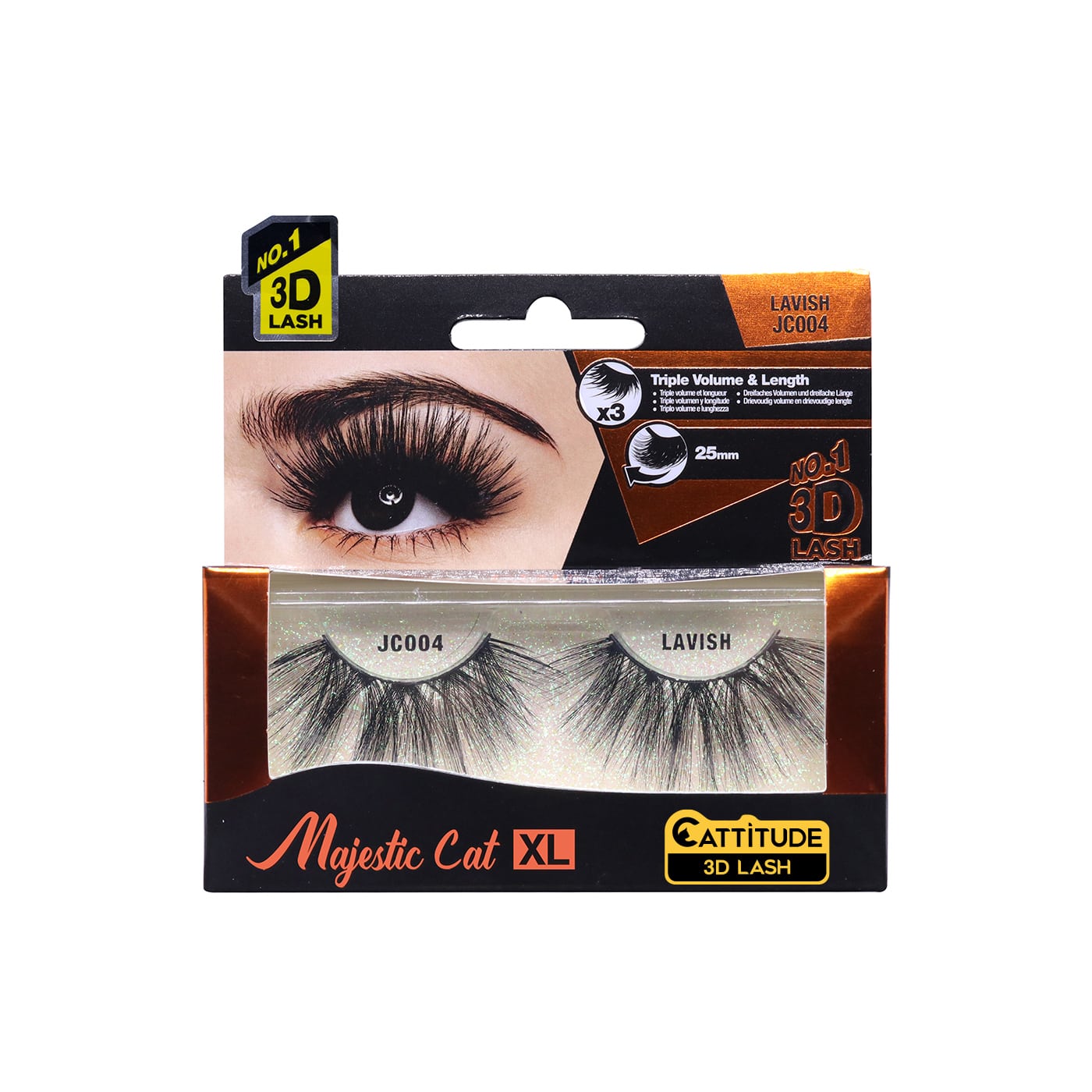 EBIN MAJESTIC CAT XL 3D EYELASHES LAVISH-Ebin New York- Hive Beauty Supply