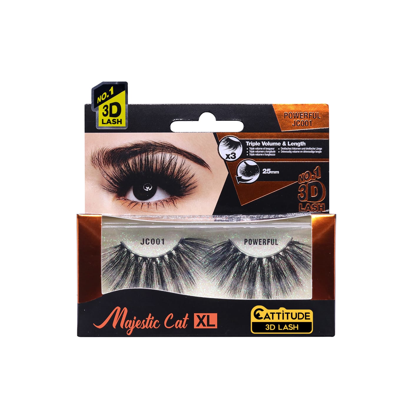 EBIN MAJESTIC CAT XL 3D EYELASHES POWERFUL-Ebin New York- Hive Beauty Supply