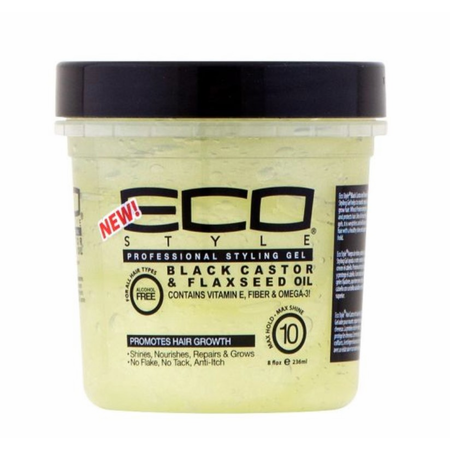 ECO STYLE GEL 8oz (Black Castor\ Flaxseed Oil) Firm 10-Eco Style- Hive Beauty Supply